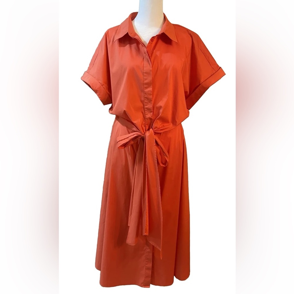 Ralph Lauren Black Label woman’s Circular Red dress Size L Made In Italy
